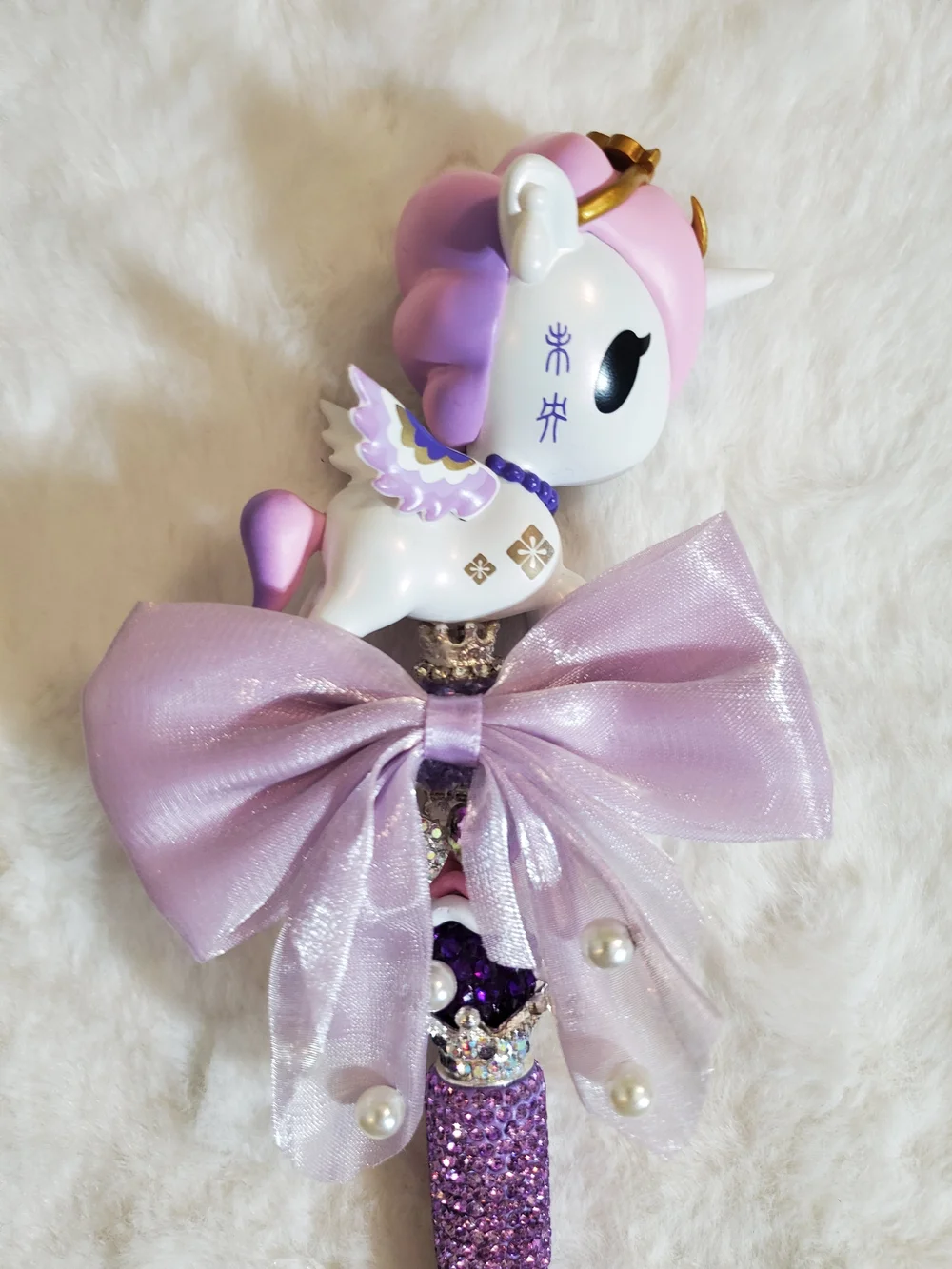 Lavender Tokidoki Unicorn Beaded Pen - Sparkle Topper